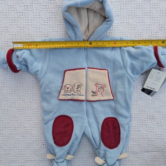 Deux Par Deux Babies' Hooded Insulated Snowsuit + Hat Age 3 Month, 6 m, 9 m NEW - Picture 10 of 16